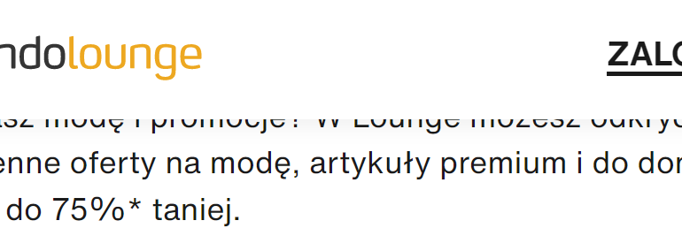 Сайт, zalando lounge pl, Личный кабинет