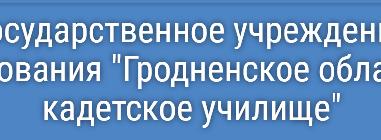 Гродненское областное кадетское училище, Электронный, Сайт